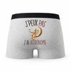 Caleçon Astronomie - Humour Boxer Gris Idée Cadeau Passion