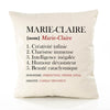 Housse de Coussin Premium Marie-Claire Définition - Coton Canvas Fairtrade Beige Idée Cadeau Décoration Canapé