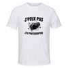 Maillot de Sport Homme Photographie J'peux Pas - T-Shirt Respirant Polyester Manches Courtes - Cadeau Sportif Anniversaire Noël Fête des Pères