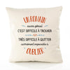 Housse de Coussin Premium Un Romain Aussi génial - Coton Canvas Fairtrade Beige Idée Cadeau Décoration Canapé