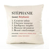 Housse de Coussin Premium Stéphanie Définition - Coton Canvas Fairtrade Beige Idée Cadeau Décoration Canapé