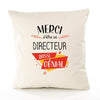 Housse de Coussin Premium Merci Directeur Génial - Coton Canvas Fairtrade Beige Idée Cadeau Décoration Canapé