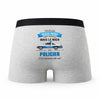Caleçon Beau-Papa Pilicier - Humour Boxer Gris Idée Cadeau Fête des Pères