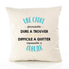 Housse de Coussin Premium Une Cadre Formidable - Coton Canvas Fairtrade Beige Idée Cadeau Décoration Canapé