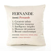 Housse de Coussin Premium Fernande Définition - Coton Canvas Fairtrade Beige Idée Cadeau Décoration Canapé