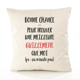 Housse de Coussin Premium Guillemette ça n'existe Pas - Coton Canvas Fairtrade Beige Idée Cadeau Décoration Canapé 40x40