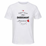 Maillot de Sport Homme Enseignant Damour - T-Shirt Respirant Polyester Manches Courtes - Cadeau Sportif Anniversaire Noël Fête des Pères