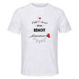 Maillot de Sport Homme pour Benoit Damour - T-Shirt Respirant Polyester Manches Courtes - Cadeau Sportif Anniversaire Noël Fête des Pères