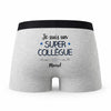 Caleçon Morad Un Super Collègue - Humour Boxer Gris Idée Cadeau