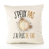 Housse de Coussin Premium Bitcoin cryptomonnaie Fiat Version Blanc - Coton Canvas Fairtrade Beige Idée Cadeau Décoration Canapé