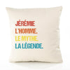 Housse de Coussin Premium Jérémie Mythe Légende Vintage - Coton Canvas Fairtrade Beige Idée Cadeau Décoration Canapé 40x40