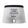 Caleçon Christopher Un Super Collègue - Humour Boxer Gris Idée Cadeau