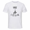 Maillot de Sport Homme Paris C'est La Vie - T-Shirt Respirant Polyester Manches Courtes - Cadeau Sportif Anniversaire Noël Fête des Pères