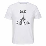 Maillot de Sport Homme Paris C'est La Vie - T-Shirt Respirant Polyester Manches Courtes - Cadeau Sportif Anniversaire Noël Fête des Pères