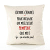 Housse de Coussin Premium Pompiste ça n'existe Pas Homme - Coton Canvas Fairtrade Beige Idée Cadeau Décoration Canapé