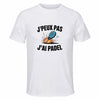 Maillot de Sport Homme Padel J'peux Pas - T-Shirt Respirant Polyester Manches Courtes - Cadeau Sportif Anniversaire Noël Fête des Pères