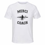 Maillot de Sport Homme pour Merci Aviron Coach - T-Shirt Respirant Polyester Manches Courtes - Cadeau Sportif Anniversaire Noël Fête des Pères