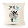 Housse de Coussin Premium Surf Version Blanc - Coton Canvas Fairtrade Beige Idée Cadeau Décoration Canapé