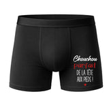 Caleçon Chouchou Parfait de Le Tête aux Pieds - Face - Humour Boxer Coton Motif Métier Idée Cadeau Anniversaire Noël Homme