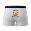 Caleçon Lyana Caractère de Cochon - Humour Boxer Gris Idée Cadeau