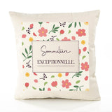 Housse de Coussin Femme Sommelière exceptionnelle Motif Floral déco Salon canapé Chambre Cadeau Femme Anniversaire noël Coussin décoratif Motif Floral