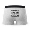 Caleçon sauf Erreur - Humour Boxer Gris Idée Cadeau