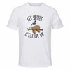 Maillot de Sport Homme Sieste C'est La Vie - T-Shirt Respirant Polyester Manches Courtes - Cadeau Sportif Anniversaire Noël Fête des Pères
