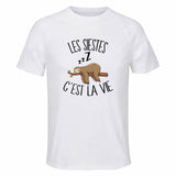 Maillot de Sport Homme Sieste C'est La Vie - T-Shirt Respirant Polyester Manches Courtes - Cadeau Sportif Anniversaire Noël Fête des Pères