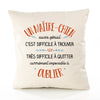 Housse de Coussin Premium Un Maître-Chien Aussi génial - Coton Canvas Fairtrade Beige Idée Cadeau Décoration Canapé
