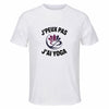 Maillot de Sport Homme Yoga J'peux Pas - T-Shirt Respirant Polyester Manches Courtes - Cadeau Sportif Anniversaire Noël Fête des Pères