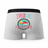Caleçon Patisserie - Humour Boxer Gris Idée Cadeau Passion
