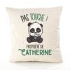 Housse de Coussin Premium Catherine Pas Touche Panda - Coton Canvas Fairtrade Beige Idée Cadeau Décoration Canapé 40x40
