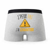 Caleçon Chantier - Humour Boxer Gris Idée Cadeau Passion