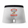 Caleçon Parrain Bricoleur - Humour Boxer Gris Idée Cadeau Fête des Pères