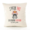 Housse de Coussin Premium caserne Pompier Version Blanc - Coton Canvas Fairtrade Beige Idée Cadeau Décoration Canapé