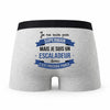 Caleçon Je ne suis Pas Super-héros mais Je suis Escaladeur - Humour Boxer Gris Cadeau