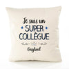 Housse de Coussin Premium Gaylord Un Super Collègue - Coton Canvas Fairtrade Beige Idée Cadeau Décoration Canapé