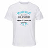 Maillot de Sport Homme pour Un Chef De Service Formidable Blanc - T-Shirt Respirant Polyester Manches Courtes - Cadeau Sportif Anniversaire Noël Fête des Pères