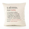 Housse de Coussin Premium Laëtitia Définition - Coton Canvas Fairtrade Beige Idée Cadeau Décoration Canapé 40x40