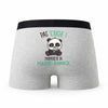 Caleçon Marie-Annick Pas Touche Panda - Humour Boxer Gris Idée Cadeau