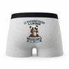 Caleçon Le Psychometricien Panda Grain - Humour Boxer Gris Idée Cadeau