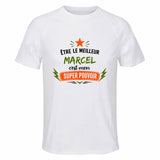 Maillot de Sport Homme Meilleur Marcel Super Pouvoir Cadeau Anniversaire Noël Fête des Pères T-Shirt Respirant Polyester