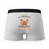 Caleçon Eveline Caractère de Cochon - Humour Boxer Gris Idée Cadeau