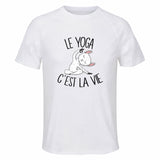 Maillot de Sport Homme Yoga C'est La Vie - T-Shirt Respirant Polyester Manches Courtes - Cadeau Sportif Anniversaire Noël Fête des Pères