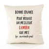 Housse de Coussin Premium Damien ça n'existe Pas Homme - Coton Canvas Fairtrade Beige Idée Cadeau Décoration Canapé