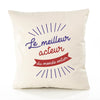 Housse de Coussin Premium Acteur Meilleur Monde - Coton Canvas Fairtrade Beige Idée Cadeau Décoration Canapé