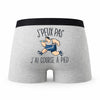 Caleçon Course A Pied - Humour Boxer Gris Idée Cadeau Passion