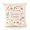 Housse de Coussin Femme Germaine d'amour Motif Floral déco Salon canapé Chambre Cadeau Femme Anniversaire noël Coussin décoratif Motif Floral