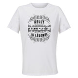 Maillot de Sport Femme Kelly Copie Deesse Legende Noire - T-Shirt Respirant Polyester Manches Courtes - Cadeau Sportive Anniversaire Noël Fête des Mères