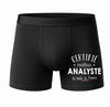 Caleçon Certifié Meilleur Analyste - Face - Humour Boxer Coton Motif Métier Idée Cadeau Anniversaire Noël Homme
